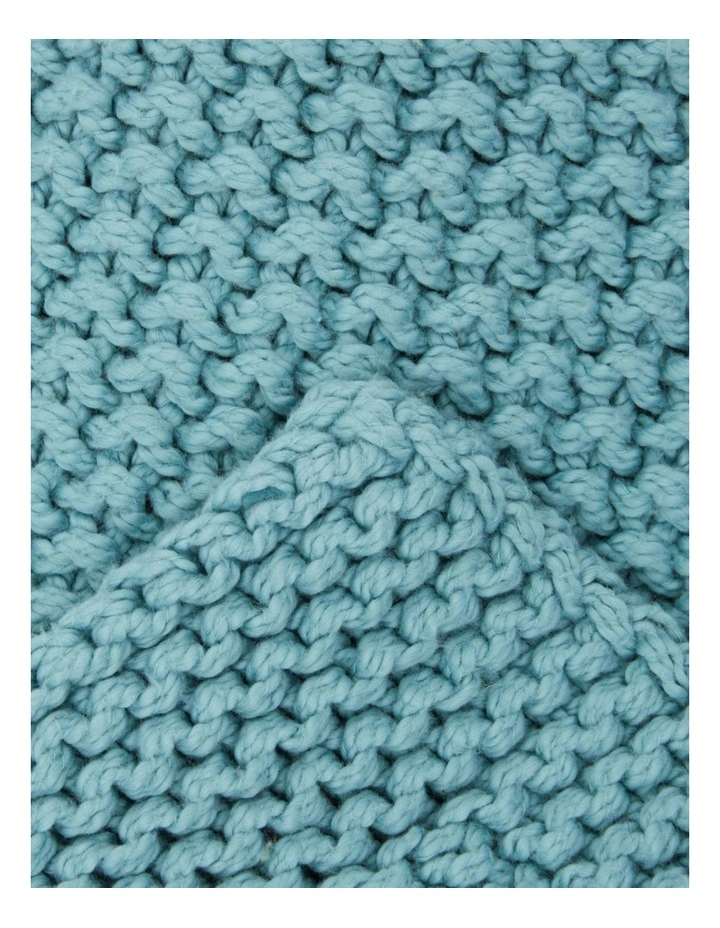 Norwood Knitted Throw in Ocean Blue
