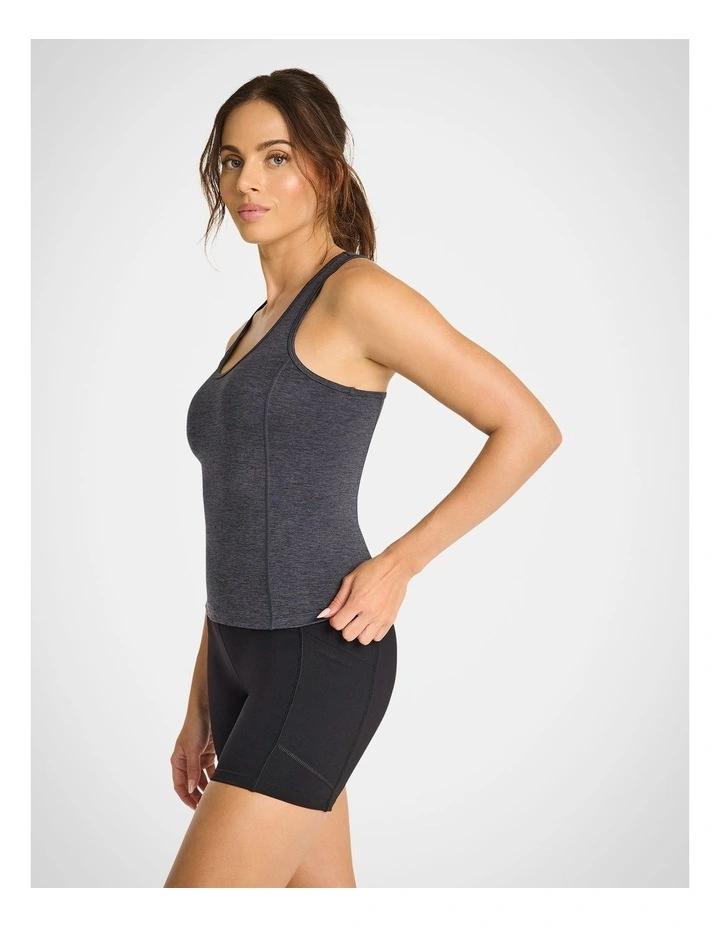 Inspire Racer Active Tank in Charcoal