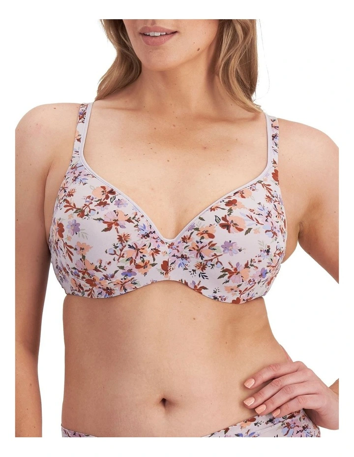 Barely There Contour Bra Painterly Petal in Iridescent Flora