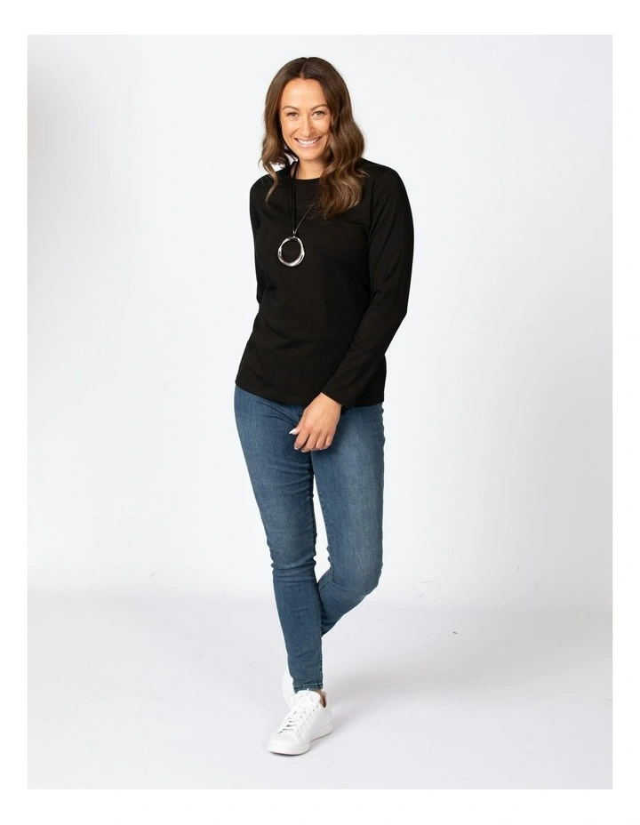 Camp Classic Long Sleeve Tee in Black