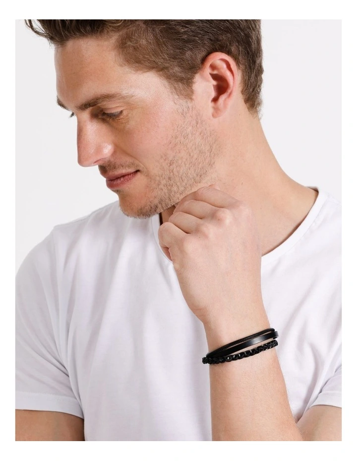 Braided Leather in Black