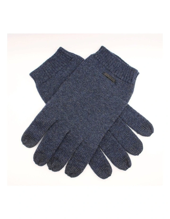 Pure Merino Wool Gloves in Indigo