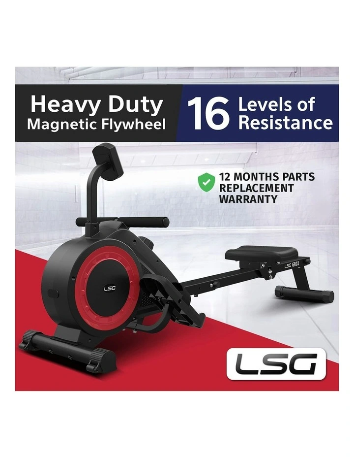GR-02 Magnetic Rowing Machine in Black
