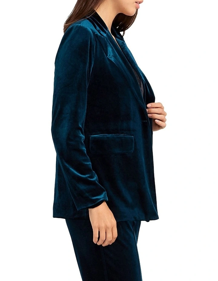 Eternity Velvet Blazer in Blue