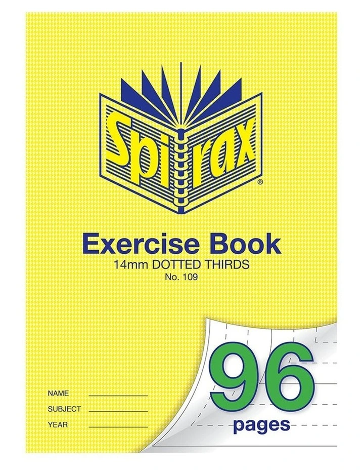 70GSM 96 Pages A4 14mm Dotted Third No.109 Exercise Book School Notebook