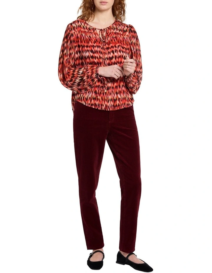 Ir-red-placeable Blouse in Red Multi