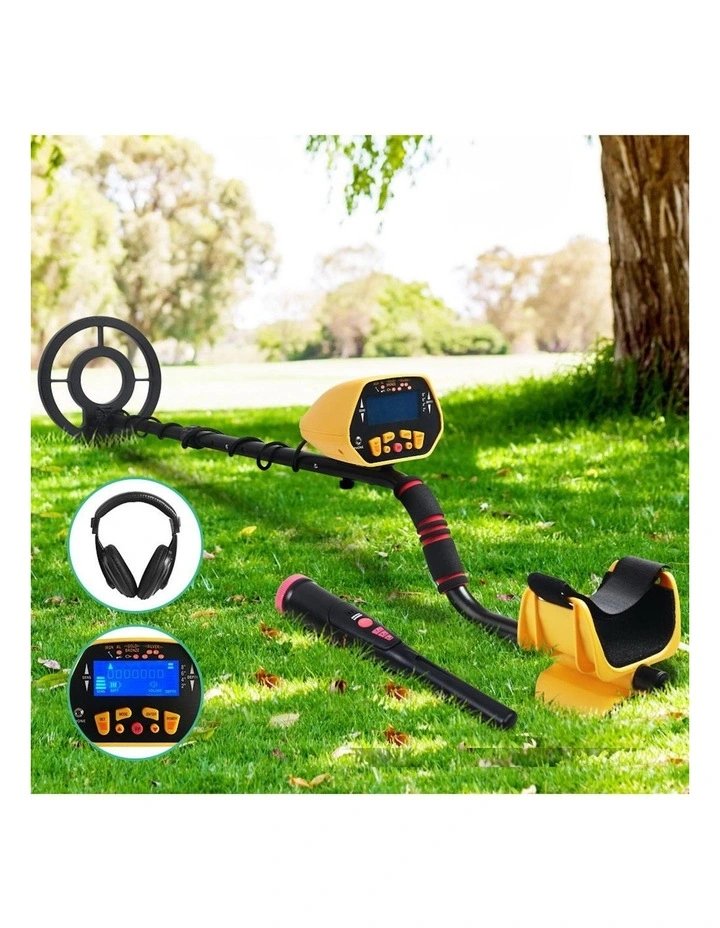 Deep Sensitive Treasure Searching Metal Detector & Pinpointer in Yellow/Black