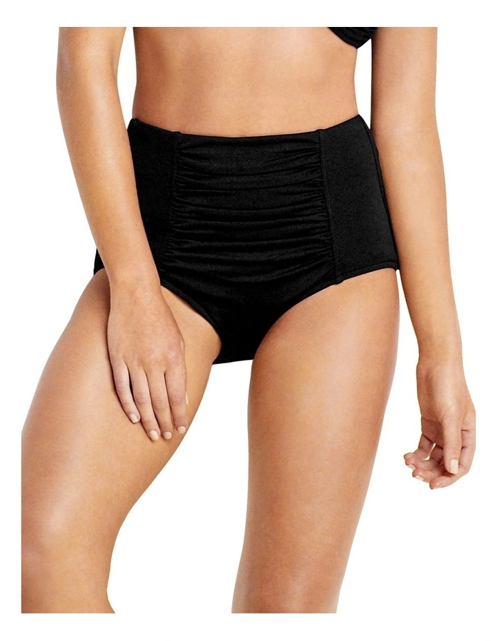 High Waisted Swim Bottom Black