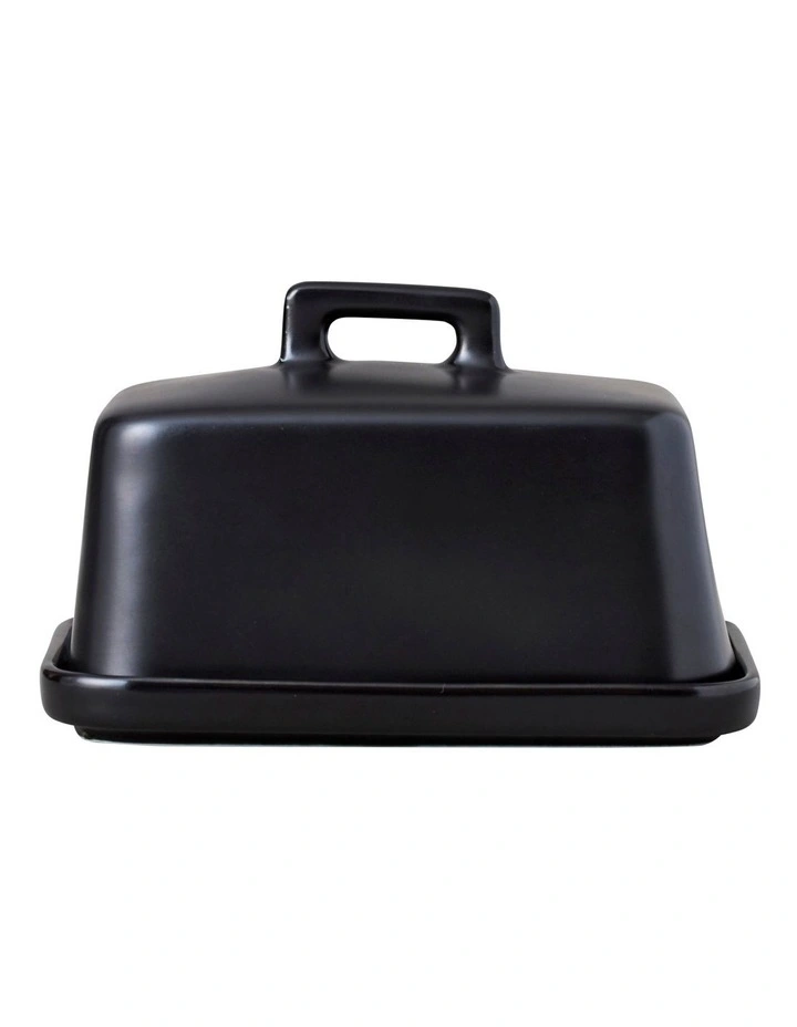 Epicurious Gift Boxed Butter Dish in Black