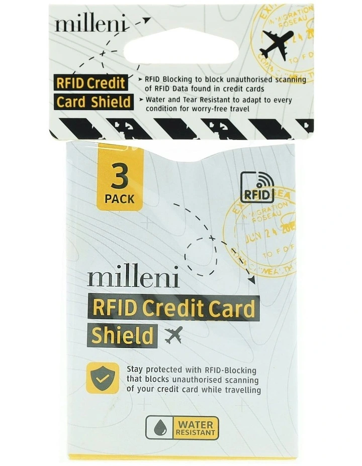 Travel RFID Credit Card Shield 3 Pack in White