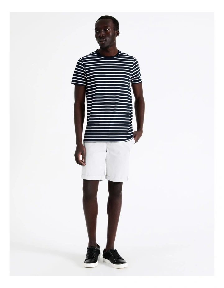 London Stripe Tee in Navy