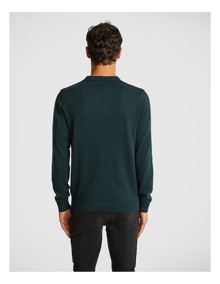 Wizard Polo Knit Sweater in Black