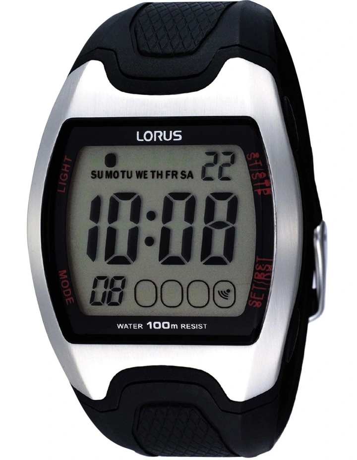 Gents Black Digital Sports Watch R2327CX 9