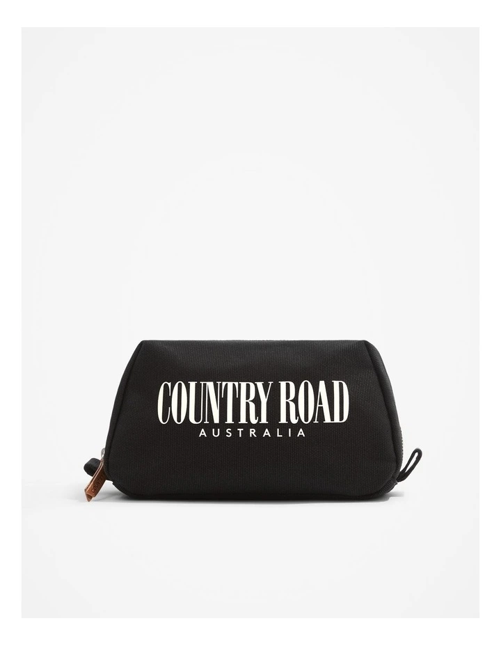 Organically Grown Cotton Heritage Wash Bag in Black