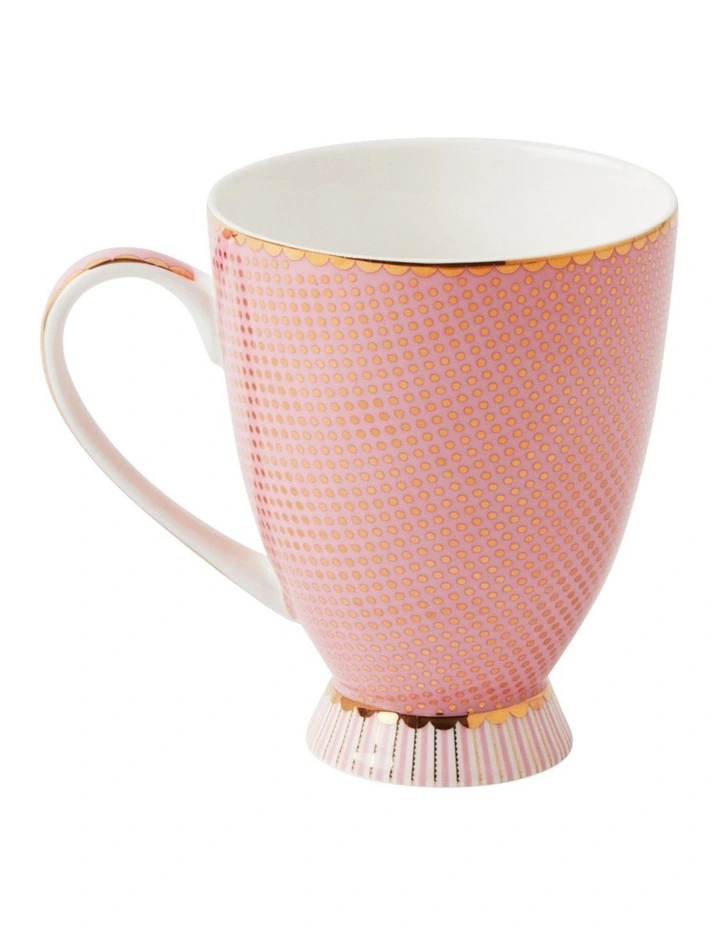 Gift Boxed Teas & C's Regency Footed Mug 300ml in Pink