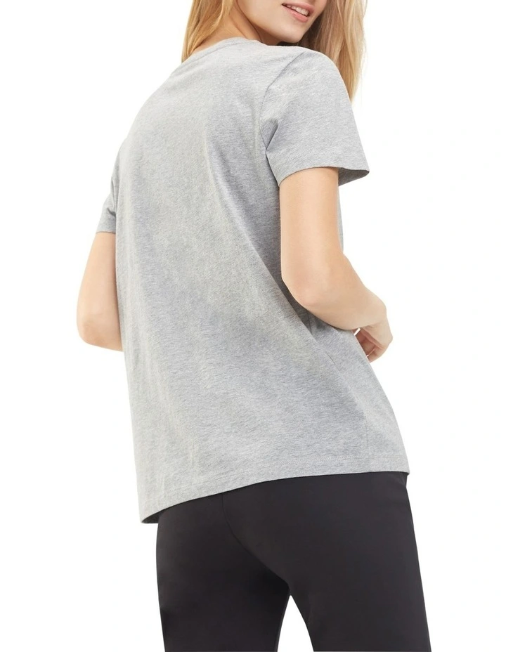 Crew Neck Graphic Tee in Grey