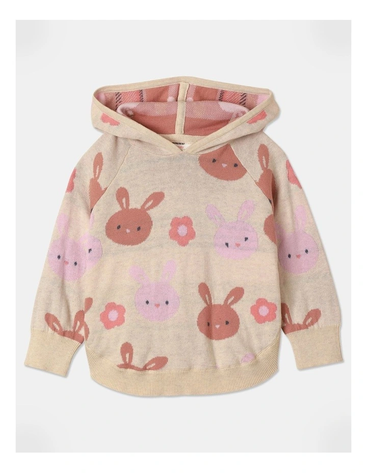 Betty Hooded Poncho In Oat Marle