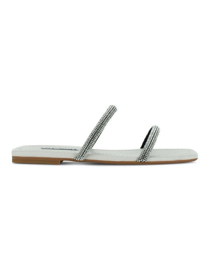 Holly Flat Sandals in White