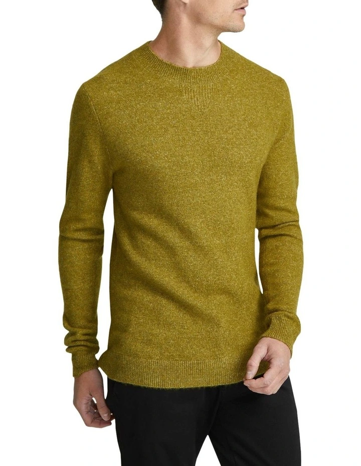Arthur Crew Neck Knit Top in Acid Green