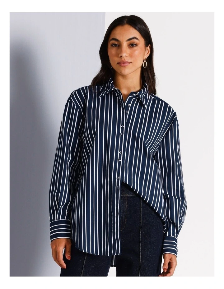 Organic Cotton Shirt in Navy