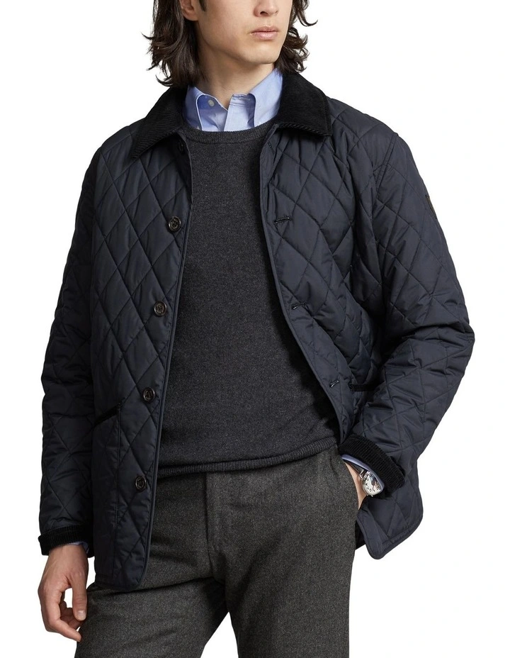 Water-Repellent Barn Coat in Black