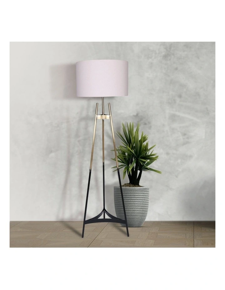 Tripod Electric Floor Lamp Gradient Finish Natural