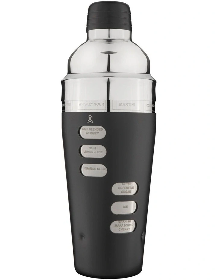 Aurora Recipe Cocktail Shaker in Matte Black