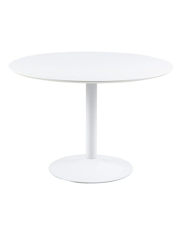 Titan Round Dining Table 110cm in White