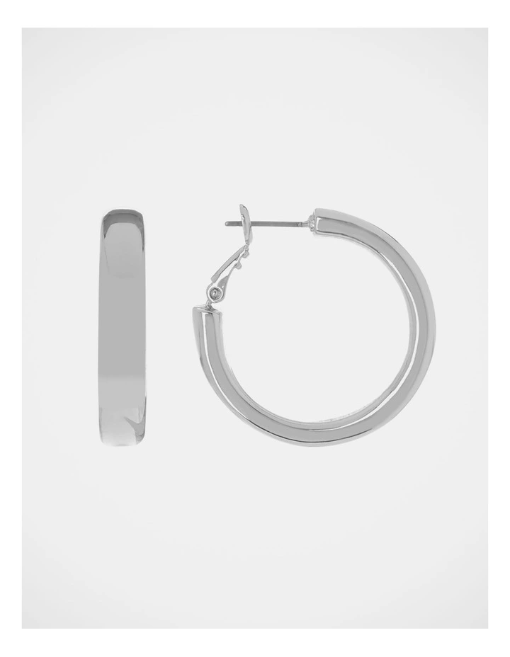 Rounded Silver Hoop