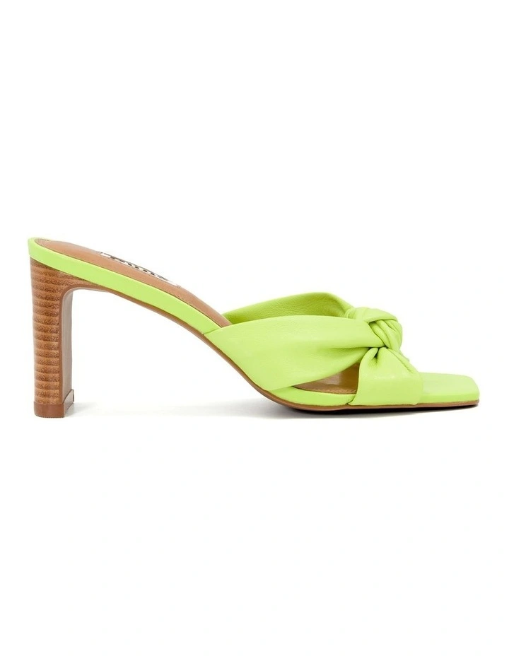 Maize Heeled Sandal in Lime Green