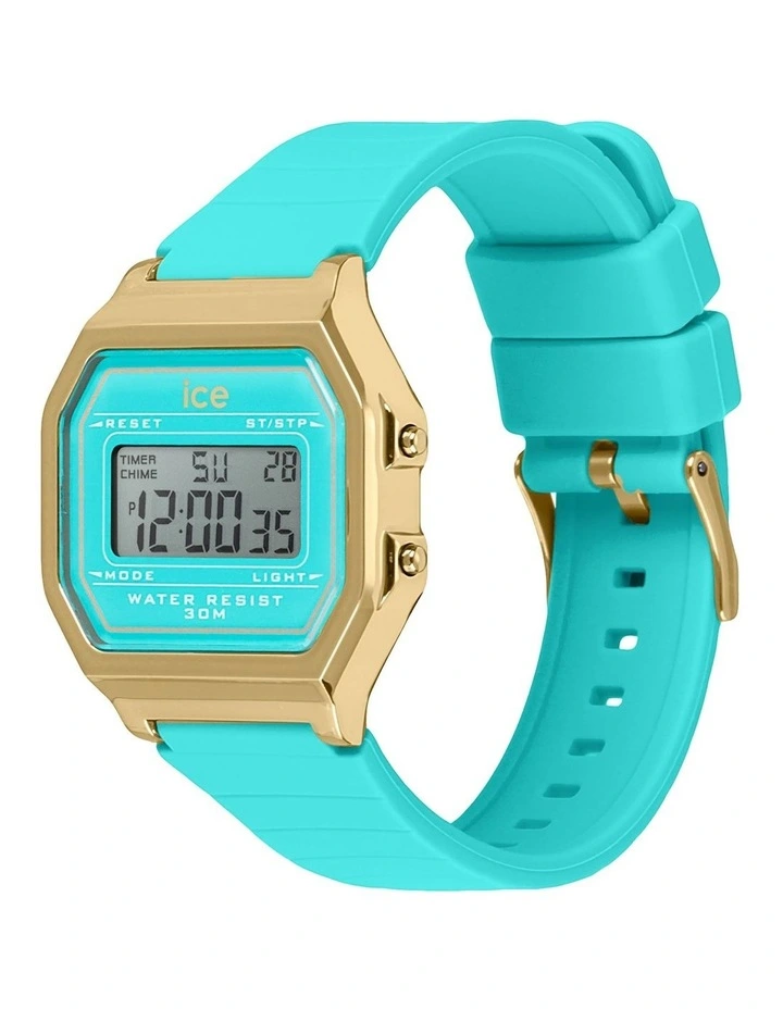 Digit Retro Watch in Blue Curacao