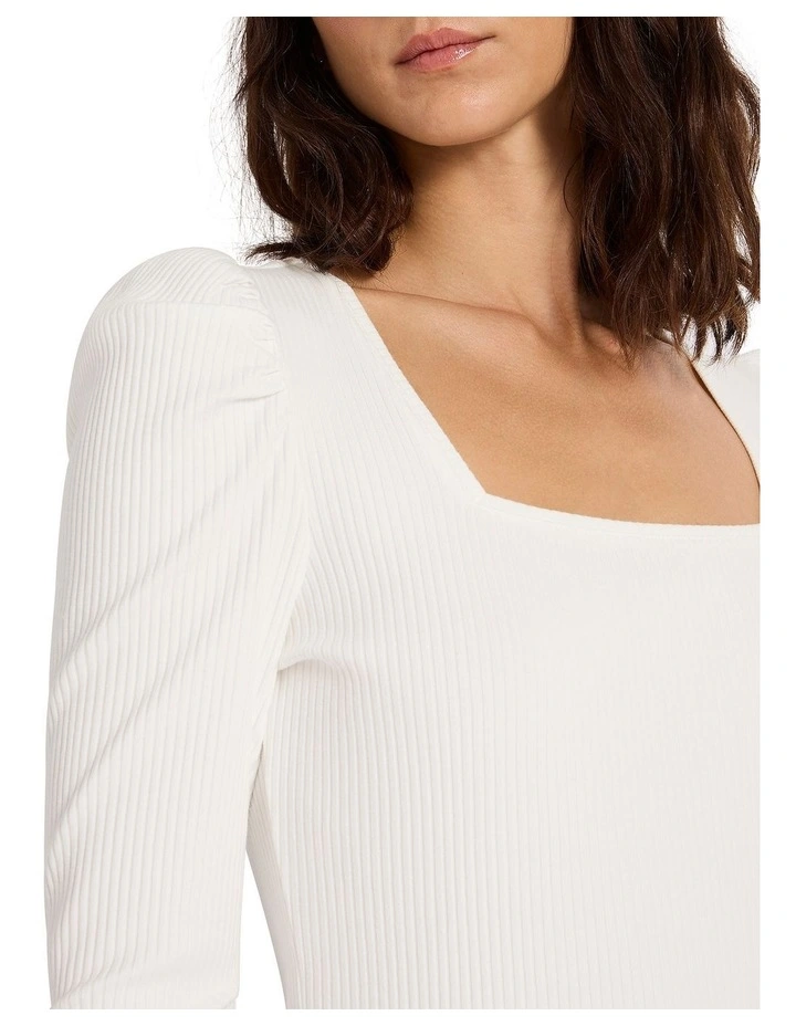 Call On Me Rib Top in Ivory