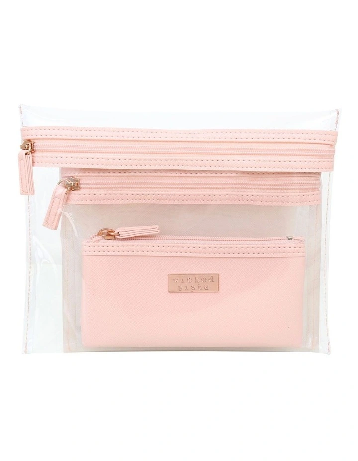 Jenna Trio Purse in Blush Pink