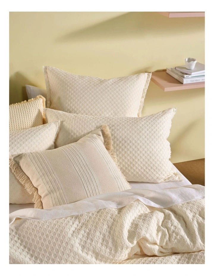 Raquelle Quilt Cover Set In Vanilla