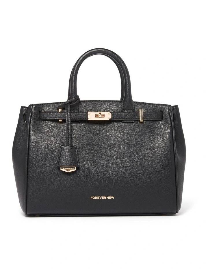 Signature Stephanie Tag Tote Bag in Black