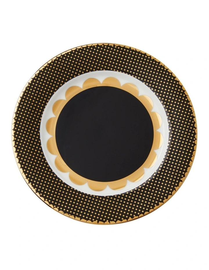 Gift Boxed Teas & C's Regency Rim Plate 19.5cm in Black