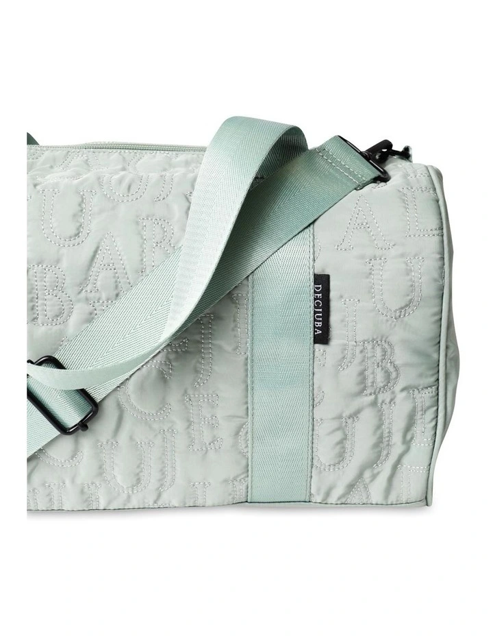 Embroidered Duffle Bag in Sage