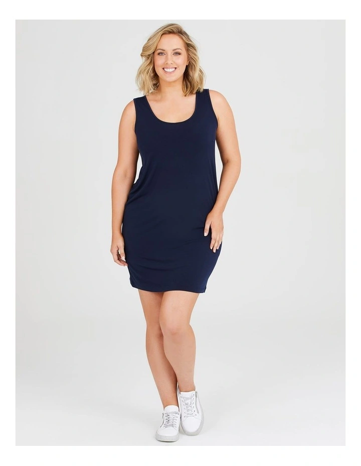 Luna Base Slip Body Dress in Dark Indigo