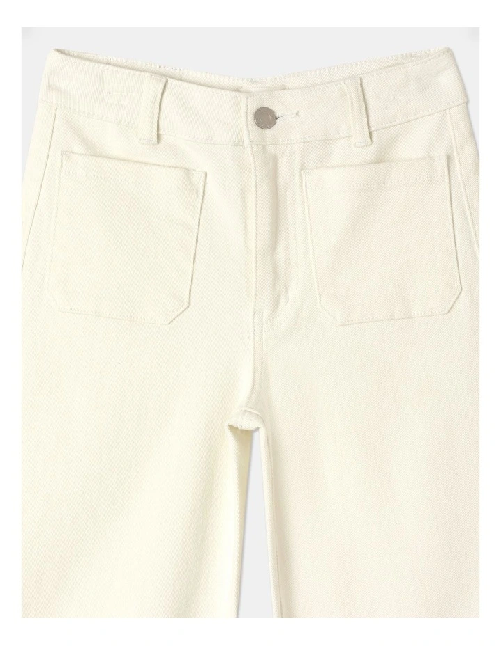 Marine Straight Leg Sailor Jean in White