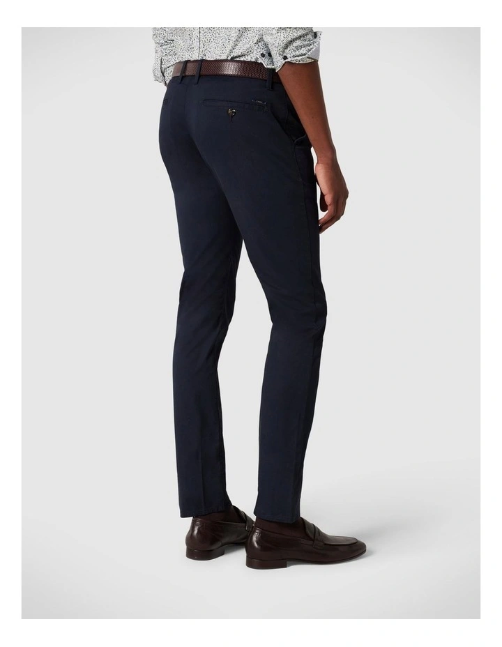 Ultra Slim Stretch Cotton Chino in Dark Navy