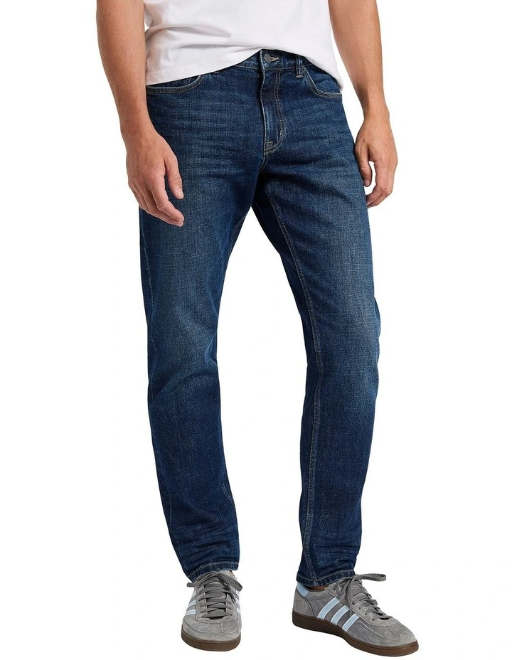 Crosby Tapered Leg Jean in Vintage Blue