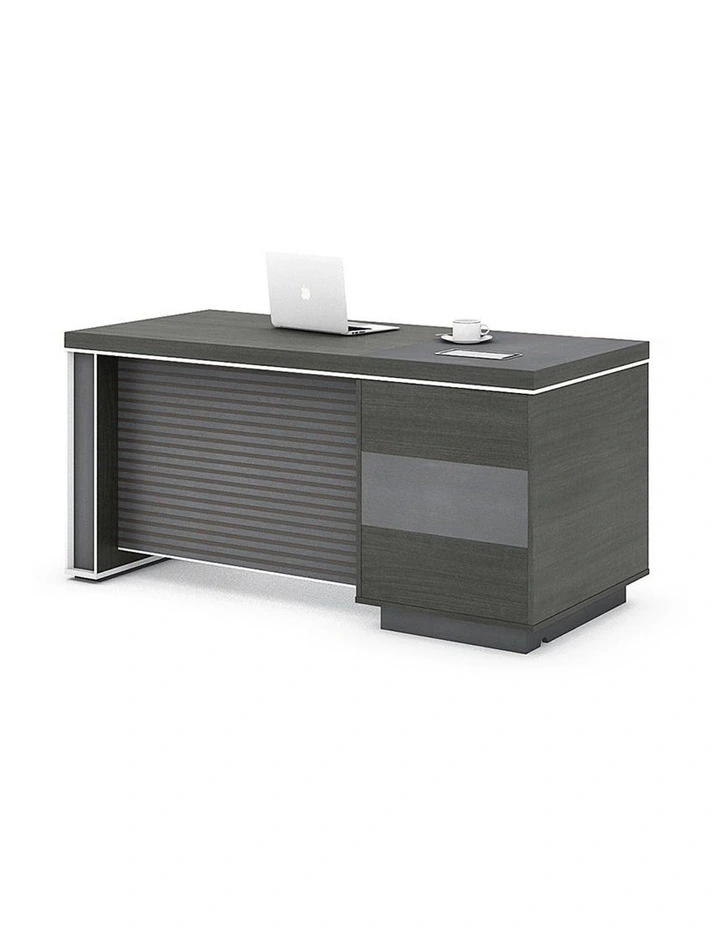 Matees Executive Desk 1.6M Reversible Grey/Brown