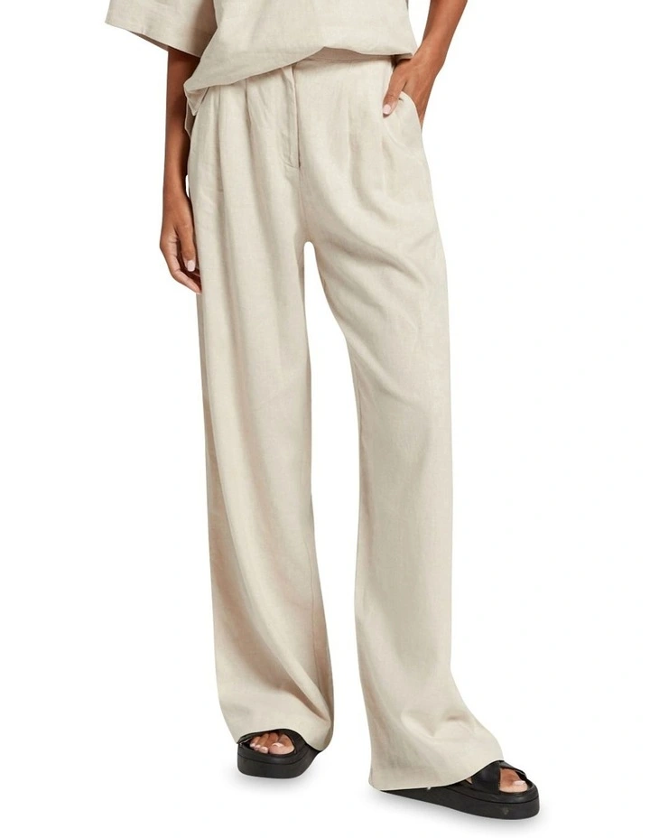 Linea Linen Blend Pants in Tapioca