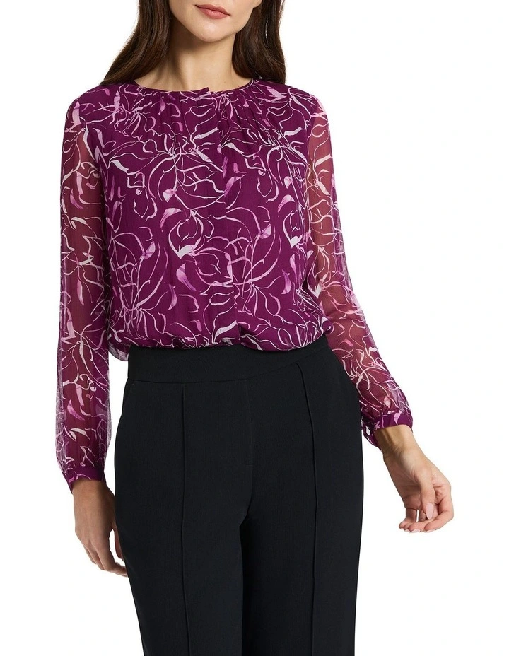 Agnes Blouse in Acai Multi