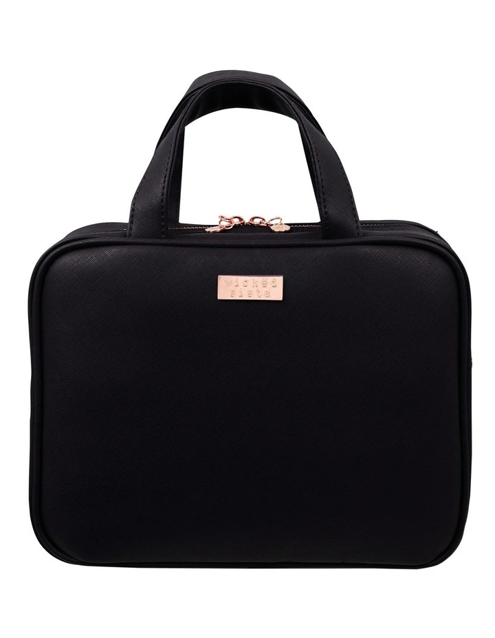 Premium Large Hold All Cosmetic Bag In Black
