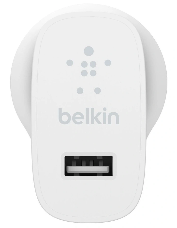 Boost Charge Single Port 12W Usb-A Wall Charger White WCA002AUWH