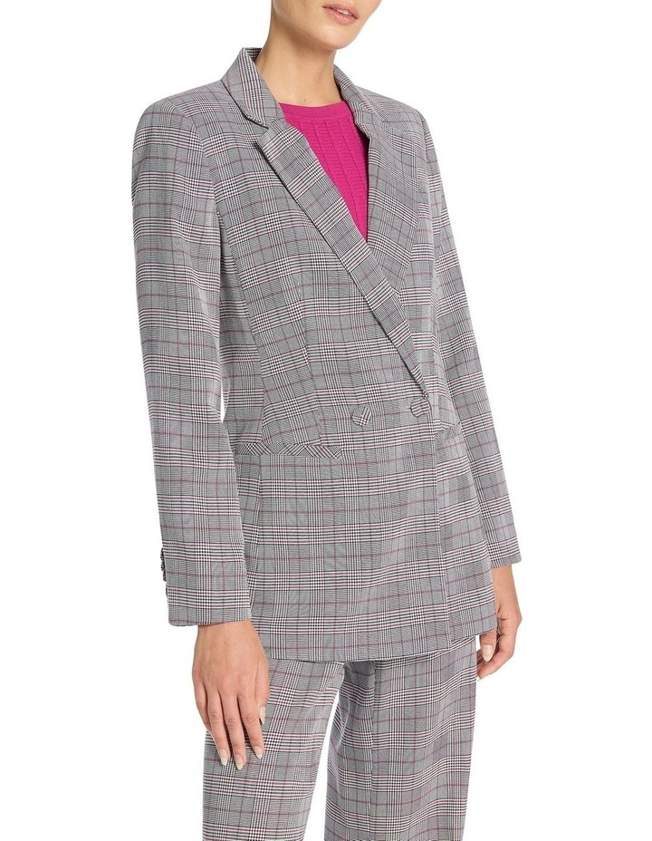 Mercier Longline Blazer in Grey Multi