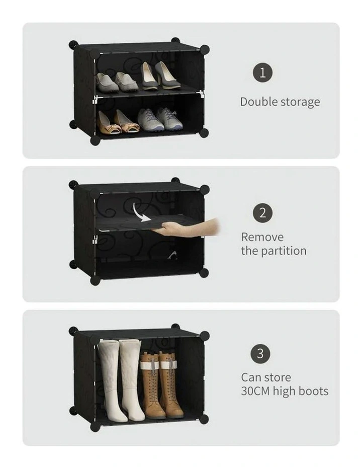 10 Tier Shoe Rack Organizer in Black