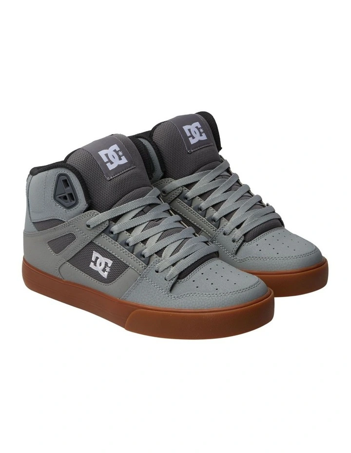 Pure High Top Shoes in Black/Black/Green