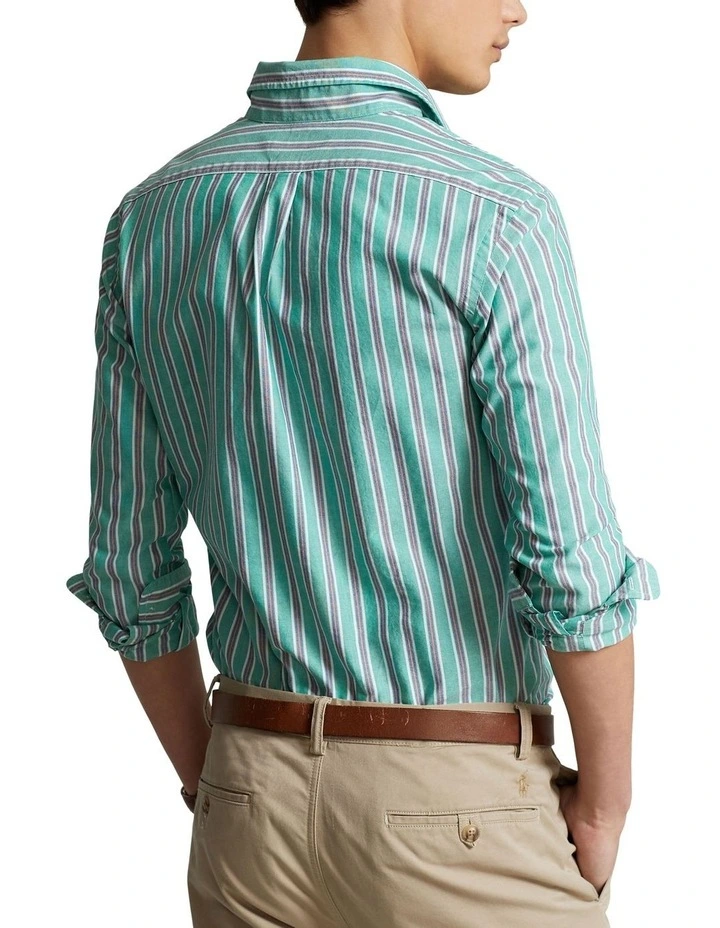 Classic Fit Striped Oxford Shirt in Multi